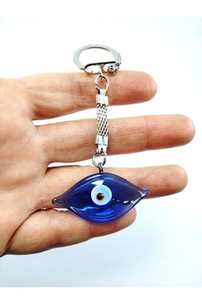 Nazar Boncuğu Göz Anahtarlık El Yapımı Cam Hediyelik Aksesuar