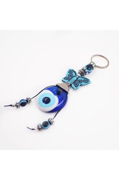 Handmade Glass Evil Eye Beaded Keychain