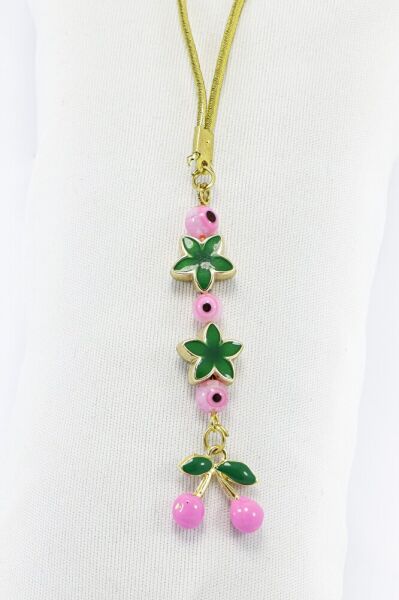 Küçük, Toz Pembe Lotus Çiçekli Kiraz Araba Dikiz Ayna Süsü, Yeni Araba Hediyesi