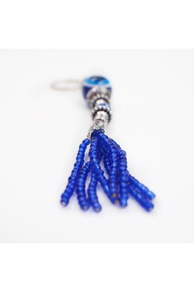 Handmade Glass Evil Eye Beaded Keychain
