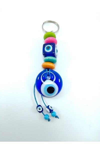 Nazar Boncuğu Anahtarlık Zar El Yapımı Hediyelik Aksesuar