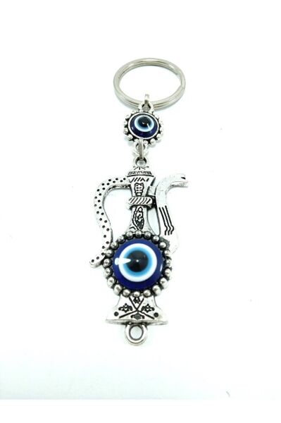 Nazar Boncuğu Anahtarlık Metal Testi Hediyelik Aksesuar