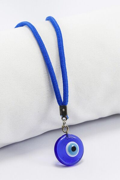 Small Blue Evil Eye Bead Car Rearview Mirror Ornament Handmade Glass Gift Accessory