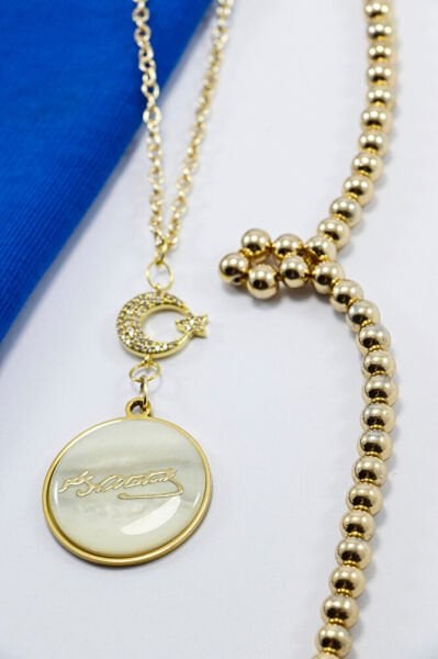 Sedefli Çelik Mustafa Kemal Atatürk İmzalı Zirkon Ay Yıldız Araba Dikiz Ayna Süsü,