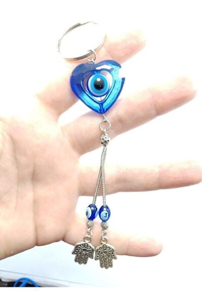 Heart Evil Eye Bead Keychain Gift Accessory