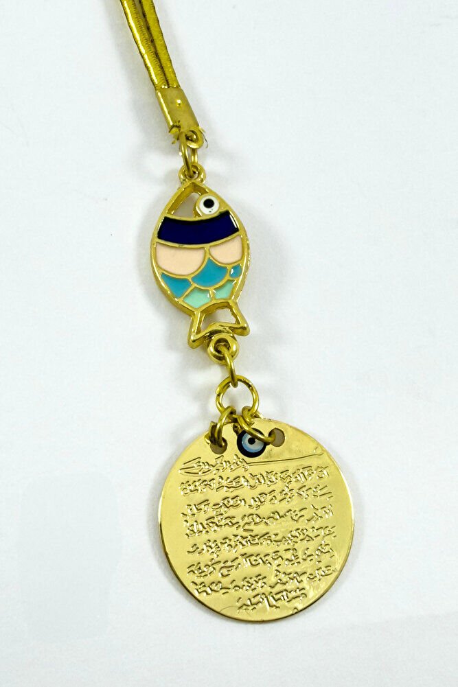 Renkli Mineli Balık Metal Ayetel Kürsi Araba Dikiz Ayna Süsü, Yeni Araba Hediyesi