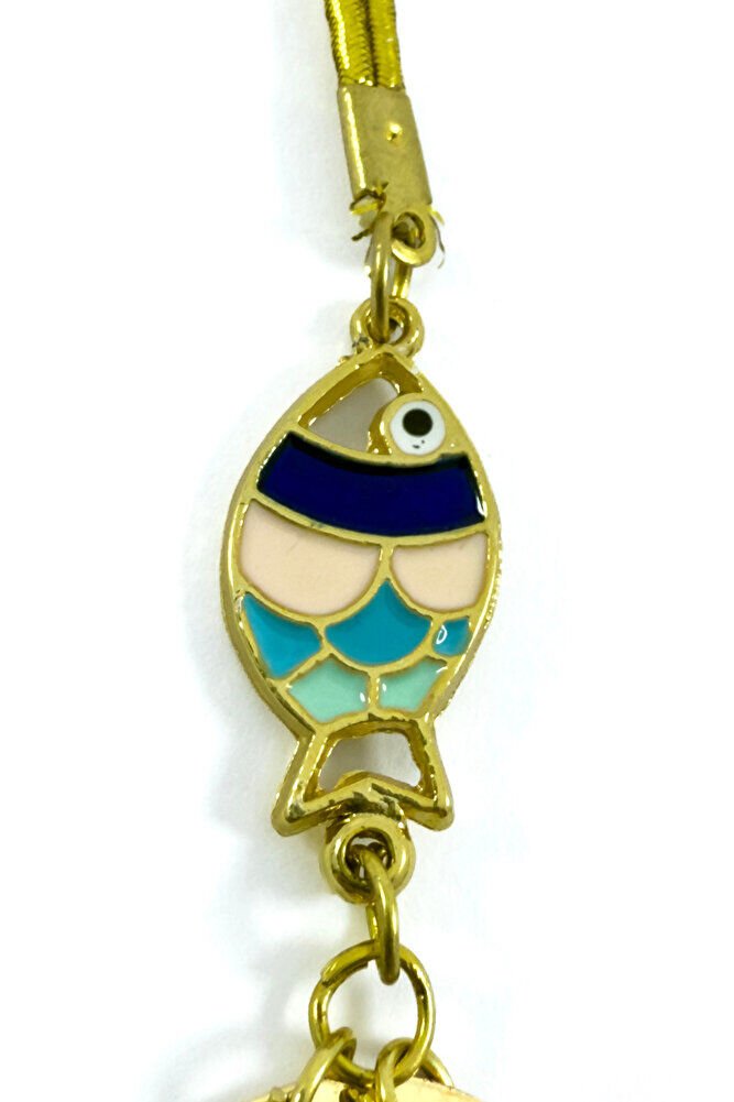 Renkli Mineli Balık Metal Ayetel Kürsi Araba Dikiz Ayna Süsü, Yeni Araba Hediyesi