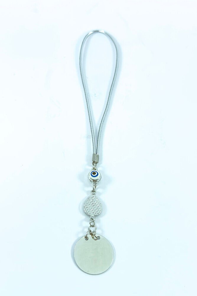 Gümüş Renk Sedefli Metal Ayetel Kürsi Araba Dikiz Ayna Süsü, Yeni Araba Hediyesi