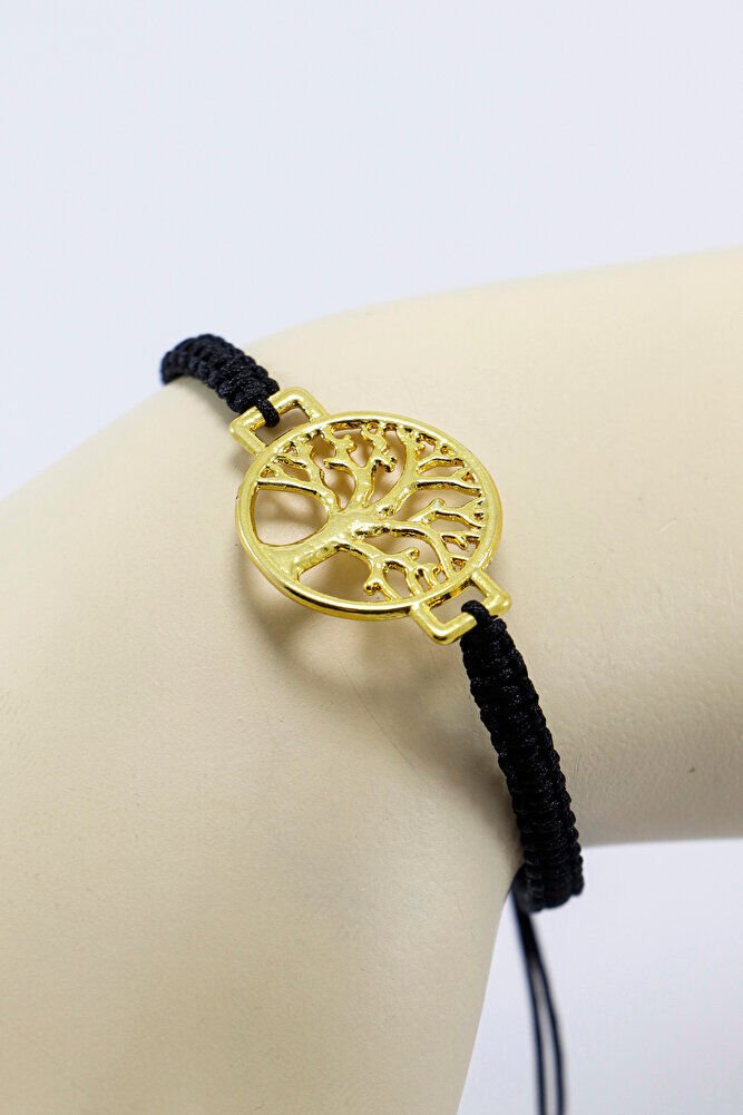 Metal Gold Renkli Yaşam Ağacı Ayarlanabilir Asansörlü Bileklik