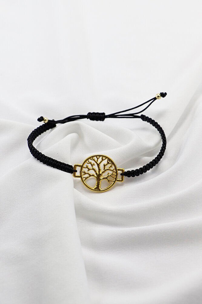 Metal Gold Renkli Yaşam Ağacı Ayarlanabilir Asansörlü Bileklik
