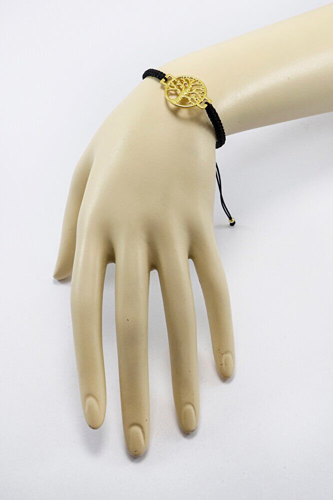 Metal Gold Renkli Yaşam Ağacı Ayarlanabilir Asansörlü Bileklik