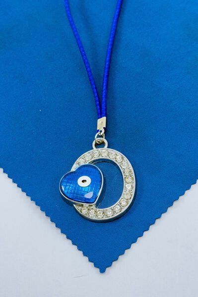 Nazar Boncuklu O Harfi Araba Dikiz Ayna Süsü Metal Hediyelik Aksesuar