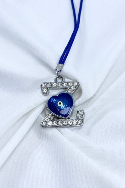 Nazar Boncuklu Z Harfi Araba Dikiz Ayna Süsü Metal Hediyelik Aksesuar