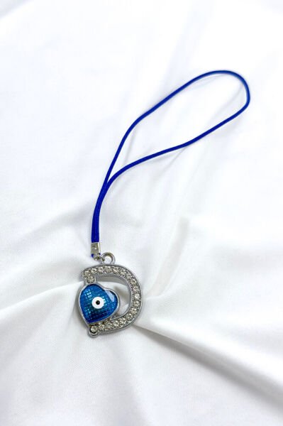 Nazar Boncuklu D Harfi Araba Dikiz Ayna Süsü Metal Hediyelik Aksesuar