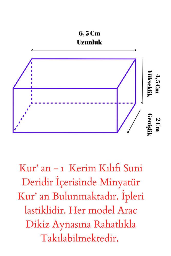 Altın Renkli Kare Nazarlı Deri Çantalı Mini Kur'an-ı Kerim Lastikli Araba Dikiz Ayna Süsü