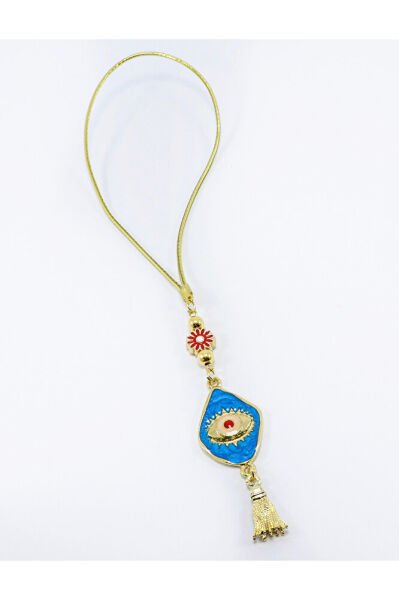 Mavi Kırmızı Renkli Nazar Boncuğu Araba Dikiz Ayna Süsü, Yeni Araba Süsü