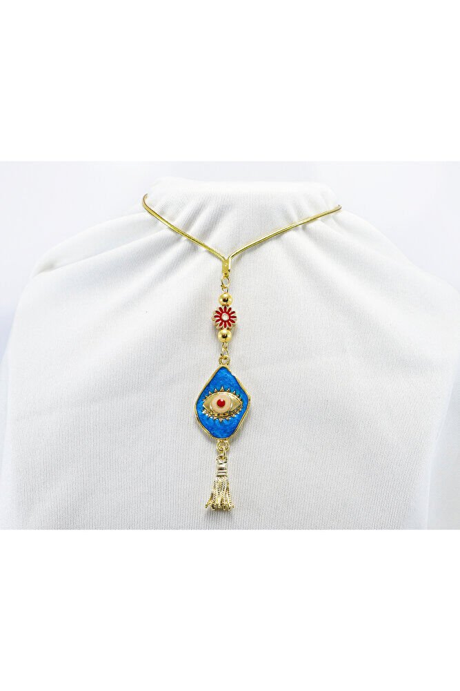 Mavi Kırmızı Renkli Nazar Boncuğu Araba Dikiz Ayna Süsü, Yeni Araba Süsü