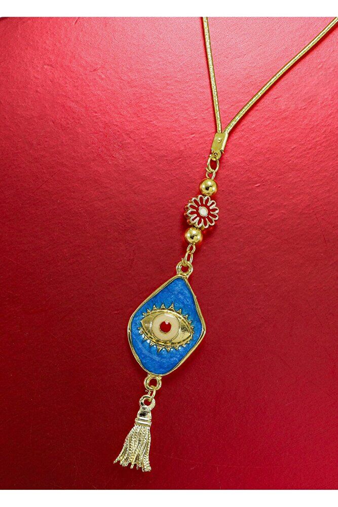 Mavi Kırmızı Renkli Nazar Boncuğu Araba Dikiz Ayna Süsü, Yeni Araba Süsü