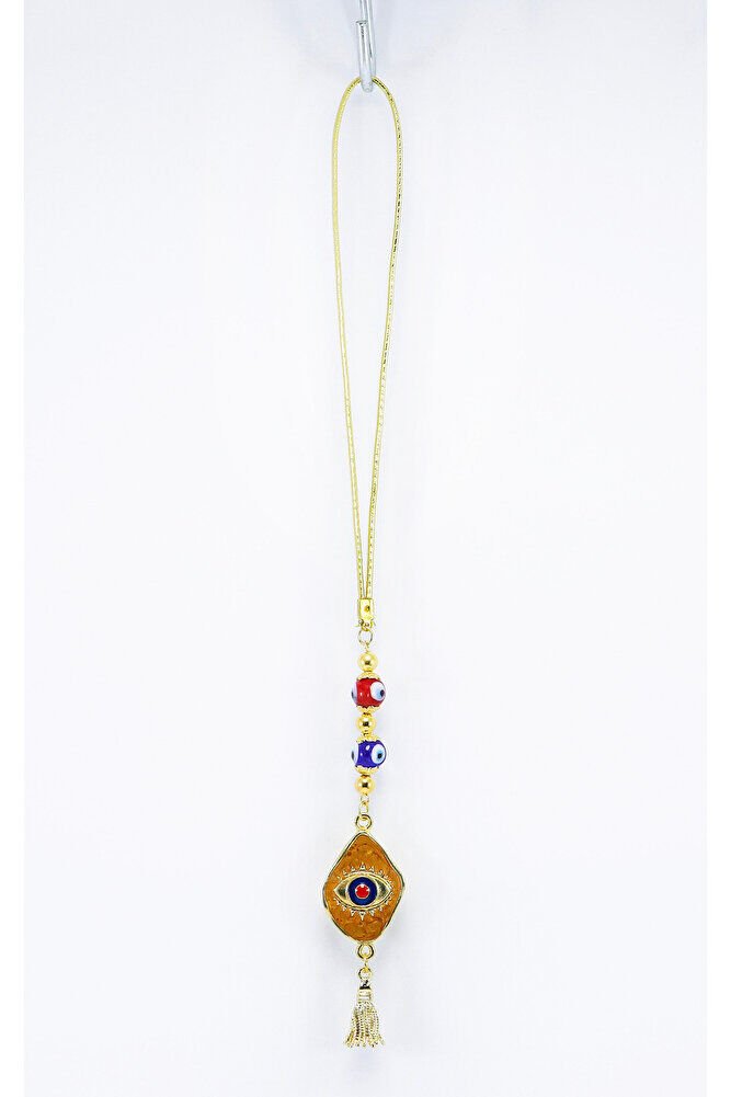 Hardal Renkli Nazar Boncuğu Araba Dikiz Ayna Süsü, Yeni Araba Süsü