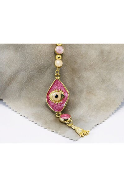 Pastel Pembe Nazar Boncuğu Araba Dikiz Ayna Süsü, Yeni Araba Süsü