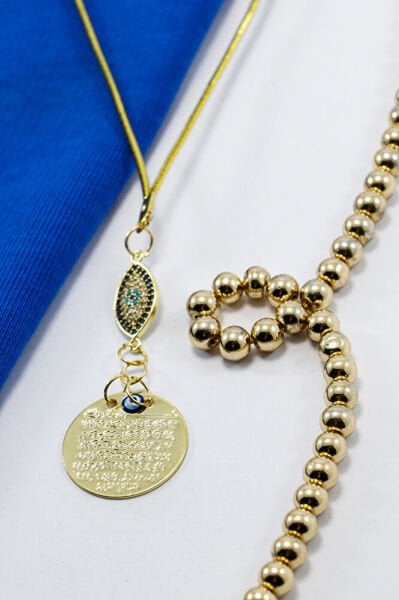 Elips Zirkon Nazar Boncuğu Araba Dikiz Ayna Süsü Küçük Metal Ayetel Kürsi, Araba Hediyesi