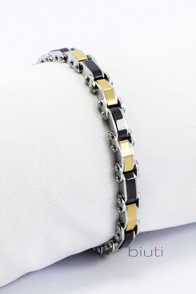 Çok Renkli Çelik Erkek Bileklik, Sevgililer Günü Hediyelik Erkek Aksesuar