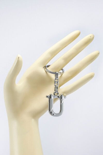 Gümüş Renkli Küçük Metal Ü Harfi Anahtarlık / Harfli Çanta Süsü