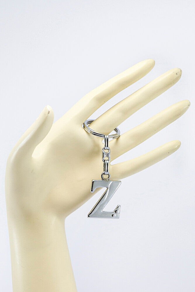 Gümüş Renkli Küçük Metal Z Harfi Anahtarlık / Harfli Çanta Süsü