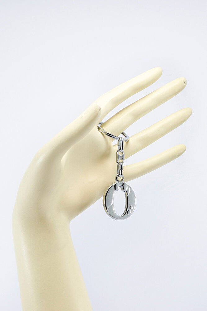 Gümüş Renkli Küçük Metal Ö Harfi Anahtarlık / Harfli Çanta Süsü