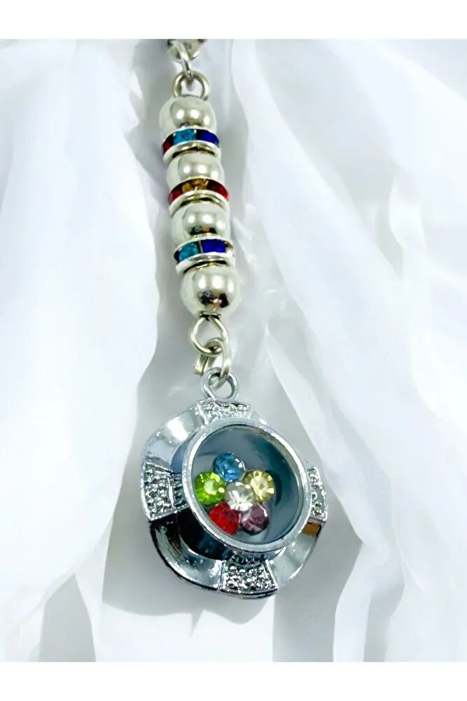 Renkli Sevgi ve Çiçek Çarkı Araba Dikiz Ayna Süsü, Yeni Araba Hediyesi