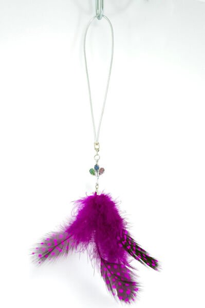 Renkli Balonlu Tüylü Araba Dikiz Ayna Süsü, Yeni Araba Hediyesi