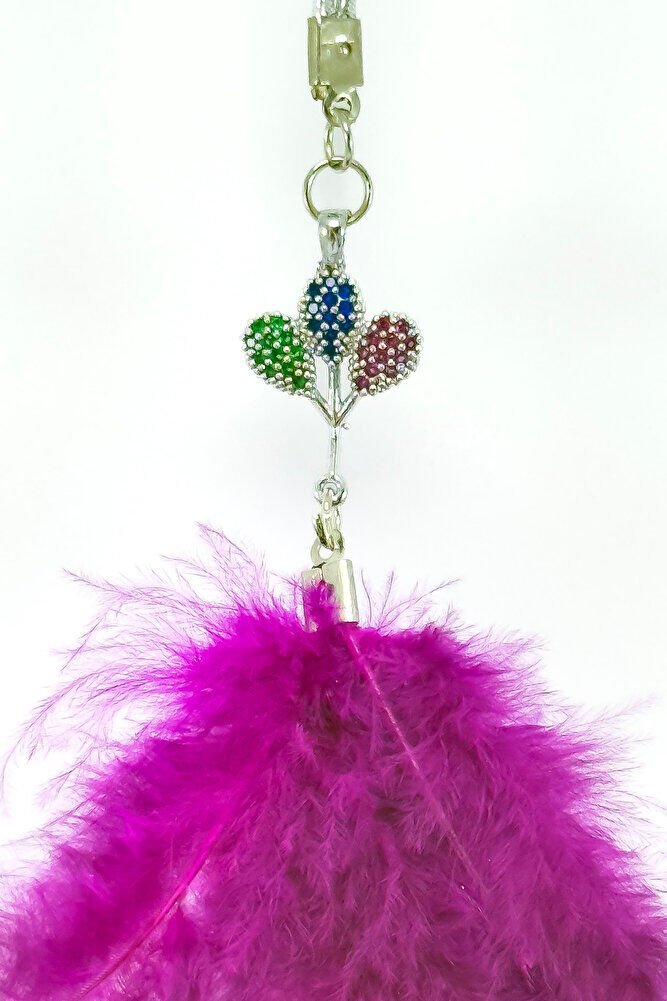 Renkli Balonlu Tüylü Araba Dikiz Ayna Süsü, Yeni Araba Hediyesi