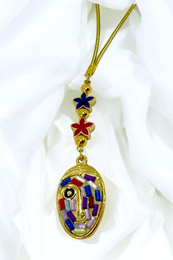 Lotus Çiçeği Renkli Yüz Figürü Araba Dikiz Ayna Süsü, Yeni Araba Hediyesi