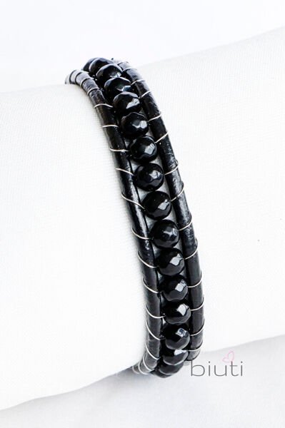 El Yapımı Doğal Taşlı Erkek Bilekliği, Oniks Sevgililer Günü Hediyesi