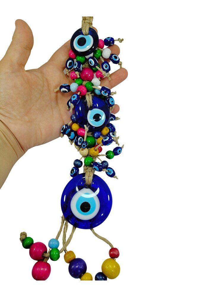 Nazar Boncuğu Duvar Dekoru El Yapımı Cam Özel Tasarım Renkli Hediyelik Eşya