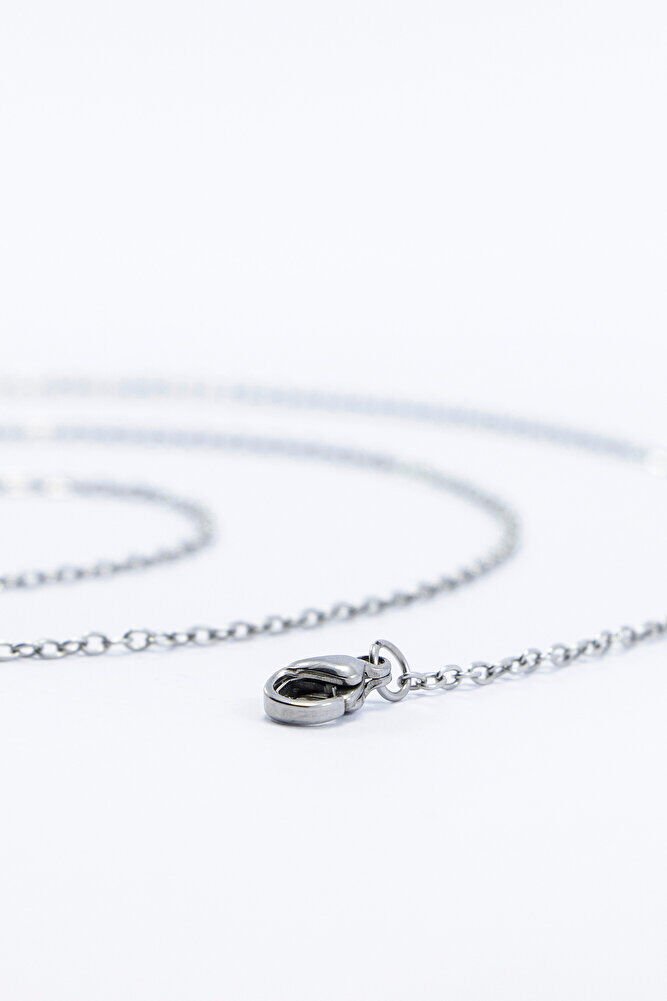 316L Paslanmaz Çelik Zincir Gümüş Renkli 60cm, Yedek İnce Zincir