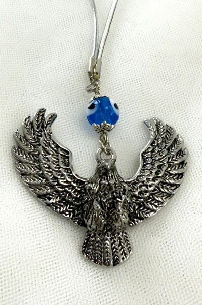 Handmade Glass Evil Eye Bead Car Rearview Mirror Ornament, New Car Gift