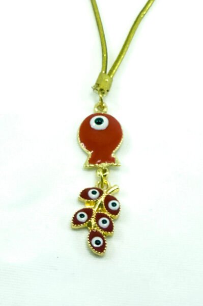 Red Cluster Evil Eye Fish Car Rearview Mirror Ornament, New Car Gift
