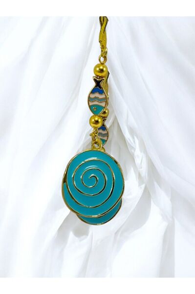 Blue Fish Swirl Car Rearview Mirror Ornament, New Car Gift