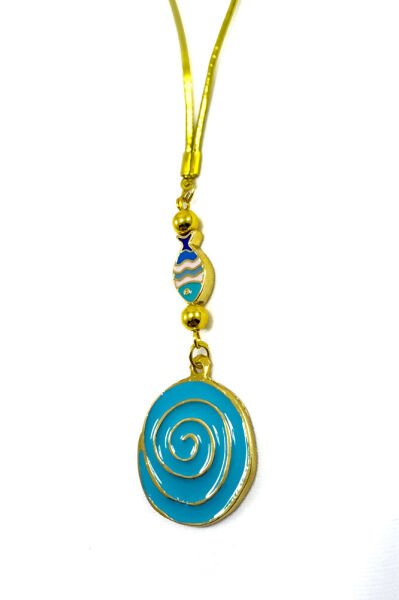 Blue Fish Swirl Car Rearview Mirror Ornament, New Car Gift