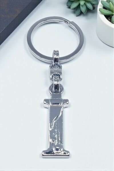 Gümüş Renkli Metal İ Harfi Anahtarlık