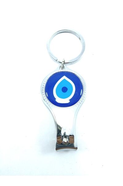 Nazar Boncuğu Temalı Metal Tırnak Makası Anahtarlık Hediyelik Aksesuar