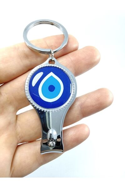 Nazar Boncuğu Temalı Metal Tırnak Makası Anahtarlık Hediyelik Aksesuar