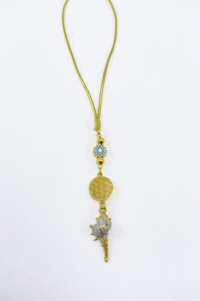 Yeni Araba Hediyesi, Pastel Mint Yeşili Metal Deniz Kabuğu Yaşam Çiçeği Dikiz Ayna Süsü