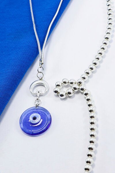 Metal Ay Yıldız Cam Nazar Boncuğu Araba Dikiz Ayna Süsü Metal El Yapımı Cam Hediyelik Aksesuar