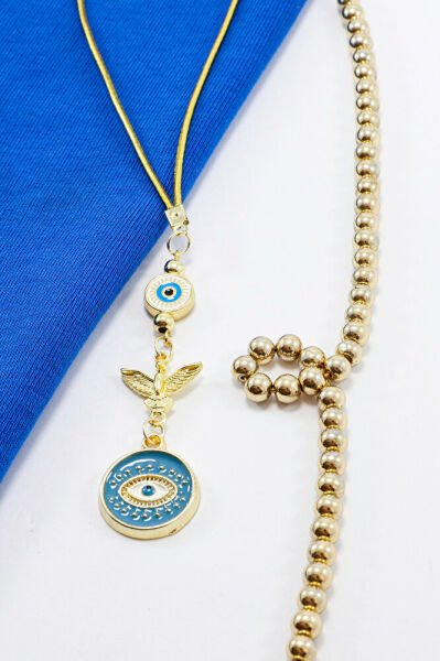 Anka Kuşu Turkuaz Metal Nazar Boncuğu Araba Dikiz Ayna Süsü, Yeni Araba Hediyesi