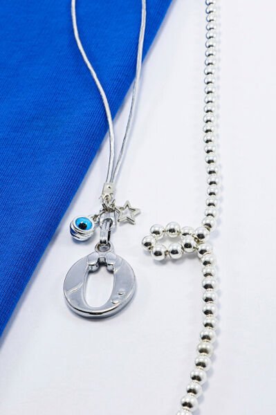 Metal Nazar Boncuğu Yıldız Ü Harfli Dikiz Ayna Süsü, Elastik İpli Hediyelik Yeni Araba Hediyesi