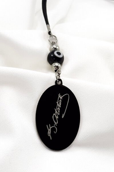 Steel Everything Will Be Fine Car Rearview Mirror Ornament Signed by K. Ataturk