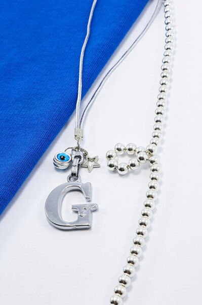 Metal Nazar Boncuğu Yıldız G Harfli Dikiz Ayna Süsü, Elastik İpli Hediyelik Yeni Araba Hediyesi