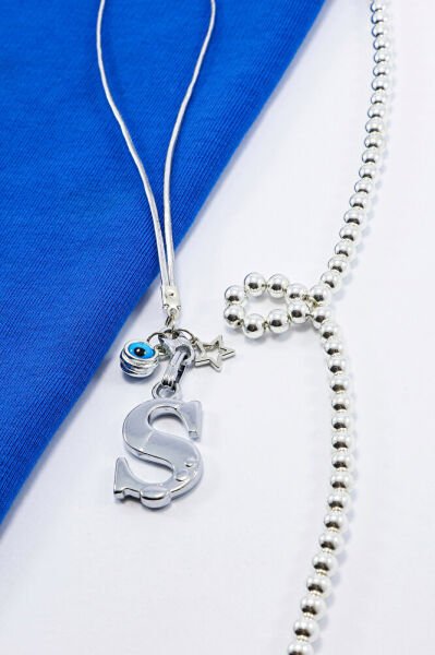 Metal Nazar Boncuğu Yıldız Ş Harfli Dikiz Ayna Süsü, Elastik İpli Hediyelik Yeni Araba Hediyesi